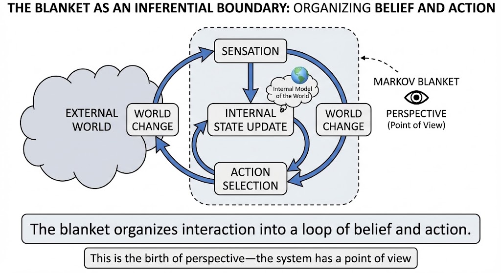 The Blanket as an Inferential Boundary