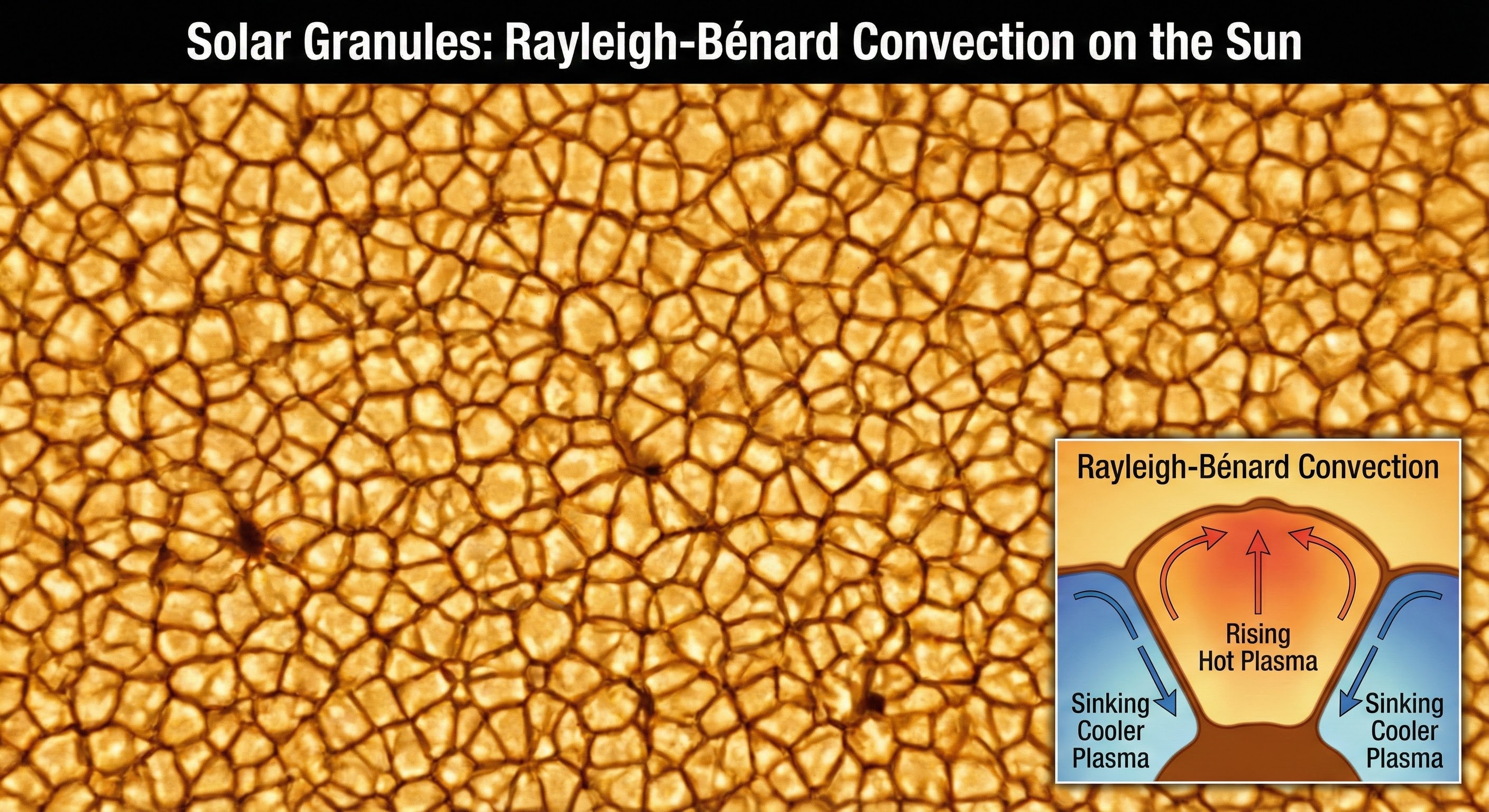 Solar Granules - Rayleigh-Bénard Convection cells