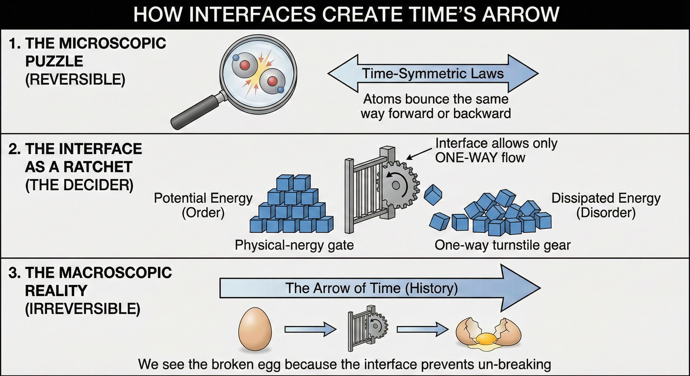 The interface as a ratchet
